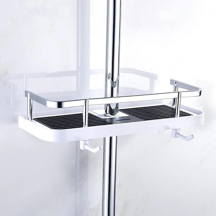 Shower Pole Caddy Shelf 11.8 x 4.7 Inch Adjustable Height 1