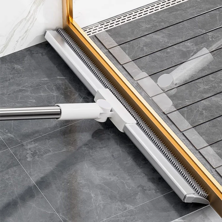 Silicone Broom and Squeegee 2 in 1 Long Handle Gray 5
