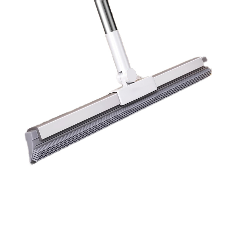 Silicone Broom and Squeegee 2 in 1 Long Handle Gray Broom Only 1