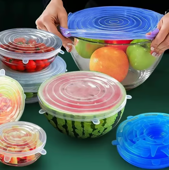 Silicone Stretch Lids Set of 12 for Bowls and Containers 1