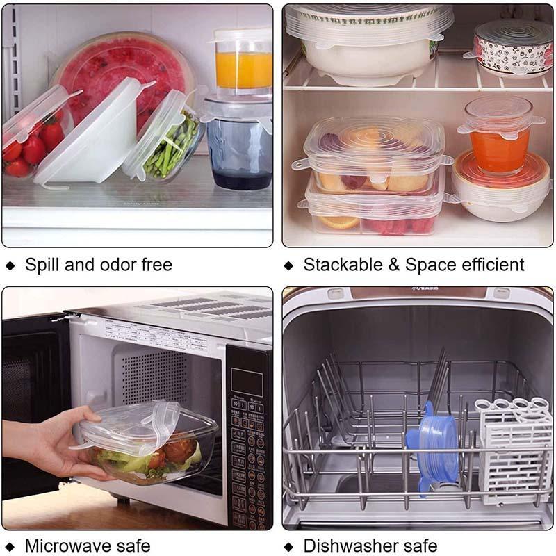 Silicone Stretch Lids Set of 12 for Bowls and Containers 4