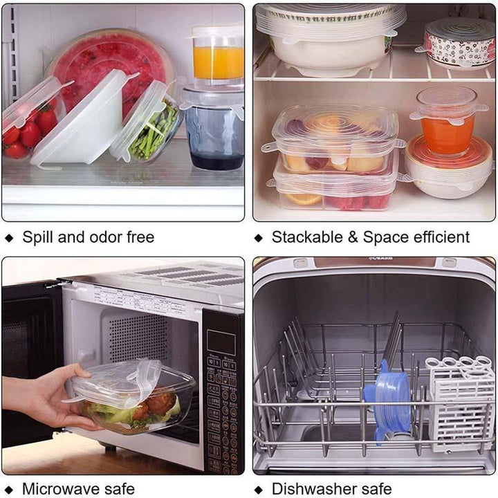 Silicone Stretch Lids Set of 12 for Bowls and Containers 4