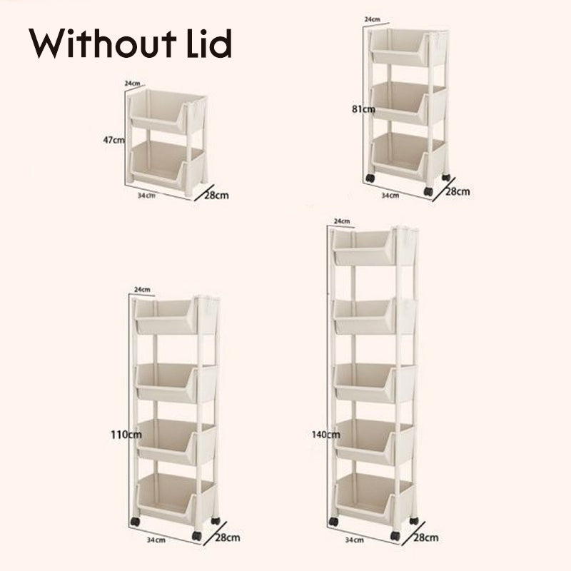Slim Rolling Storage Cart 2 to 5 Tier 2