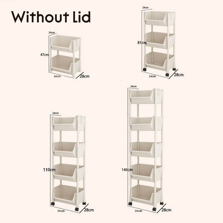 Slim Rolling Storage Cart 2 to 5 Tier 2