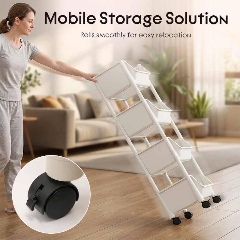 Slim Rolling Storage Cart 2 to 5 Tier 3