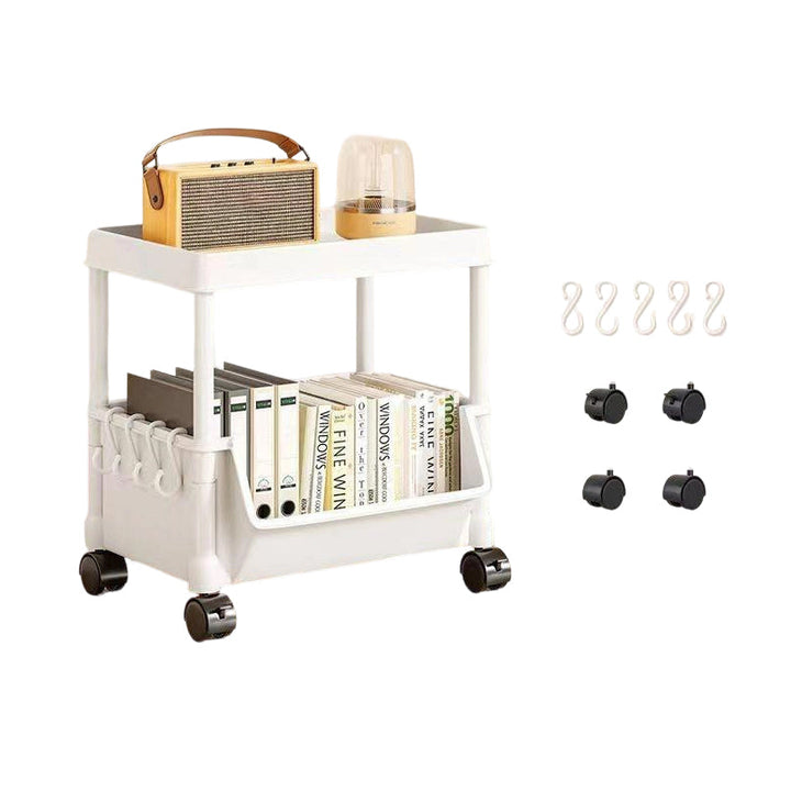 Slim Rolling Storage Cart 2 to 5 Tier With Lid 1
