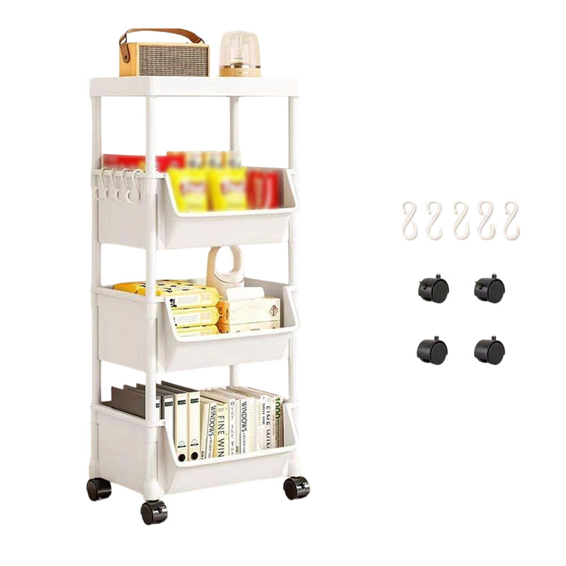 Slim Rolling Storage Cart 2 to 5 Tier Without Lid 1