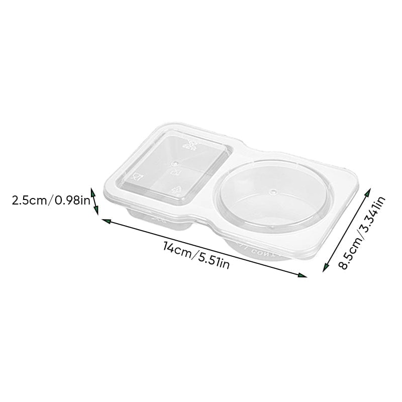 Snack Containers with Lids Double Compartment 140 ml 1