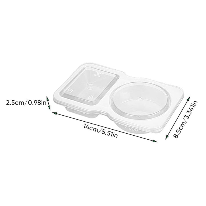 Snack Containers with Lids Double Compartment 140 ml 1