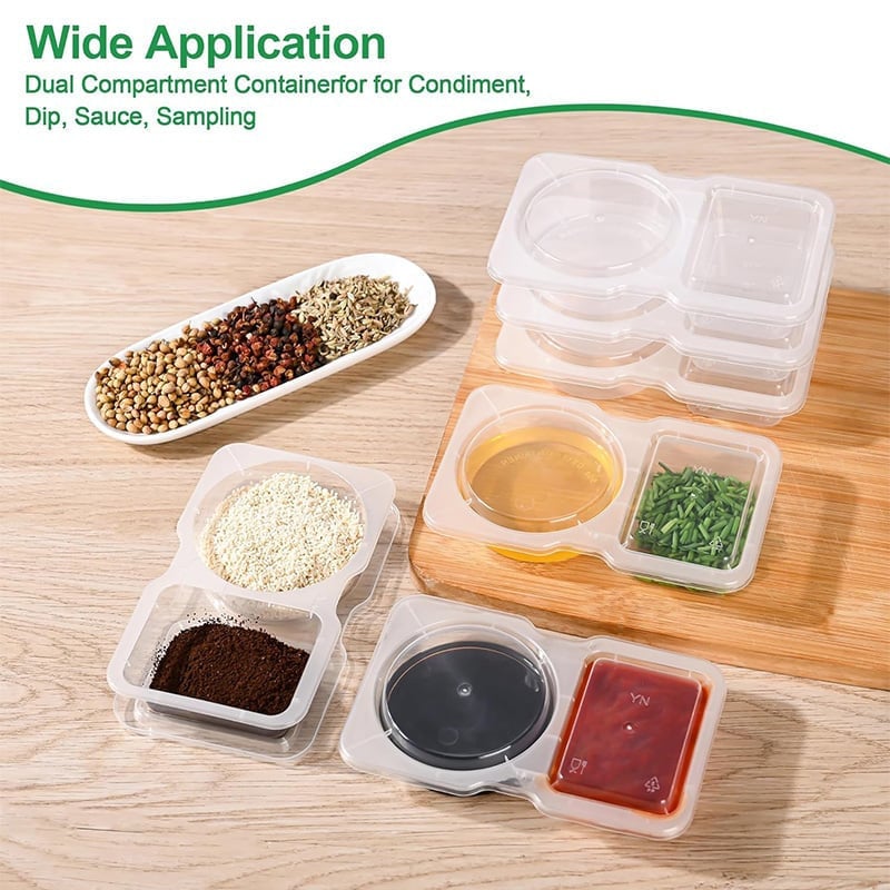 Snack Containers with Lids Double Compartment 140 ml 4