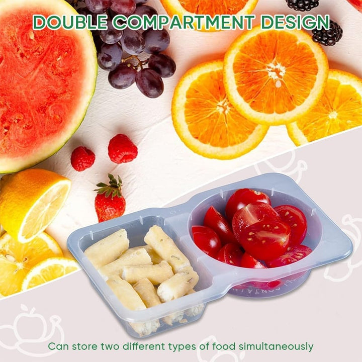 Snack Containers with Lids Double Compartment 140 ml 5