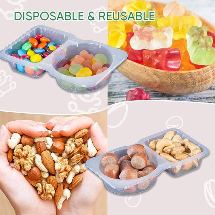 Snack Containers with Lids Double Compartment 140 ml 7