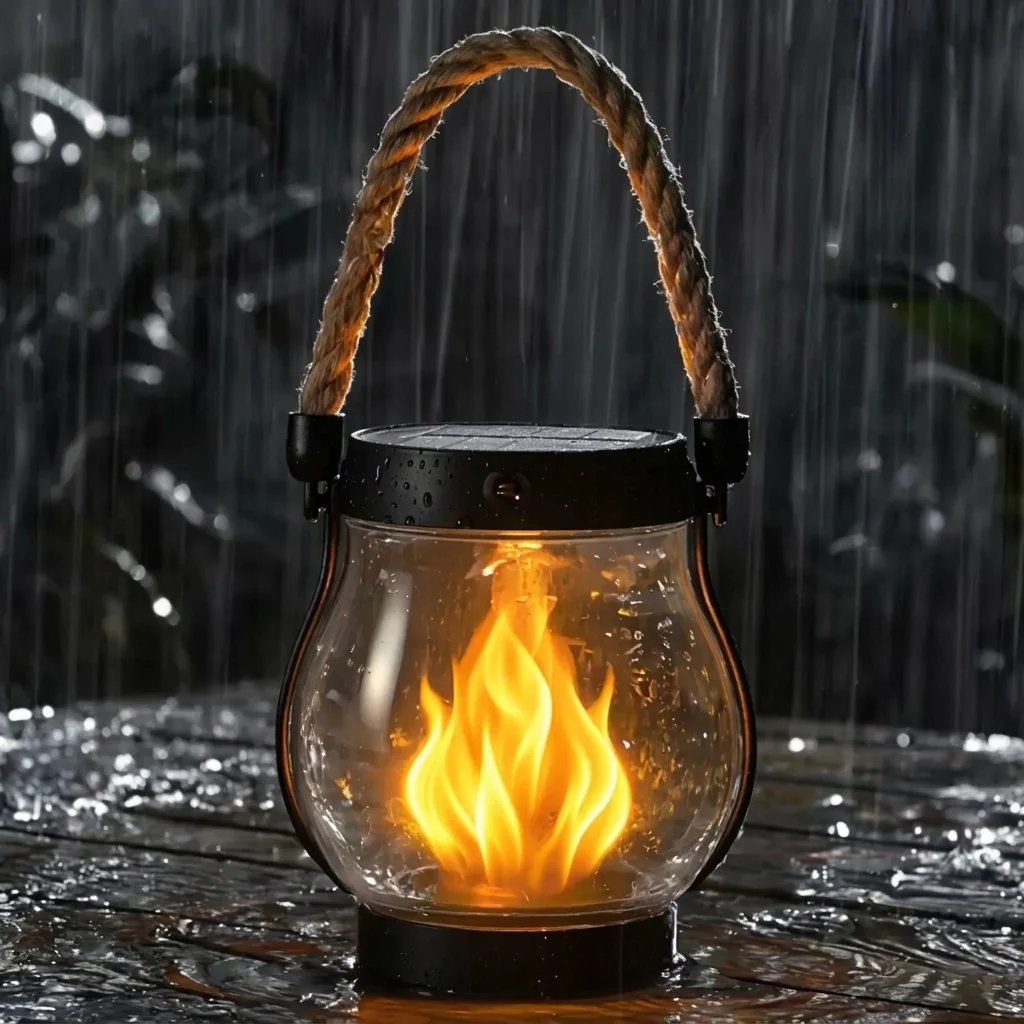 Solar Flame Lantern with Rope Handle Clear 1 Lantern 2