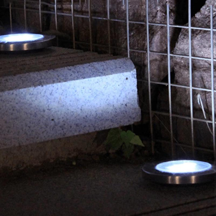 Solar Ground Lights Stainless Steel Set of 3 4