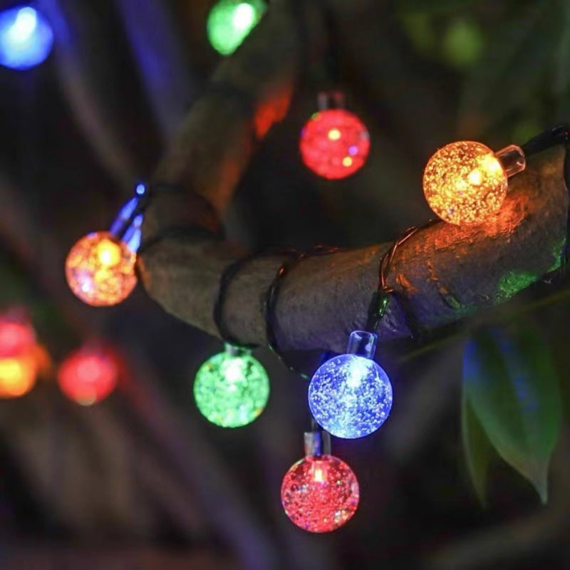 Solar String Lights 39 ft 100 LED Crystal Bubble Balls 11