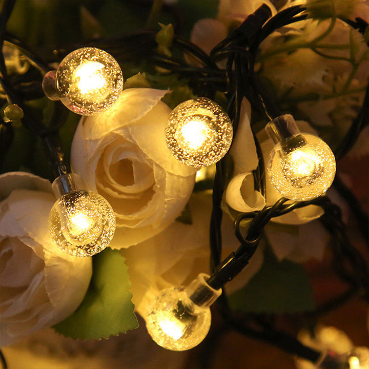 Solar String Lights 39 ft 100 LED Crystal Bubble Balls 2