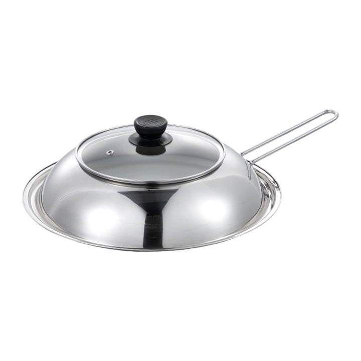 Splash Guard Pot Lid with Glass Window Stainless Steel 1