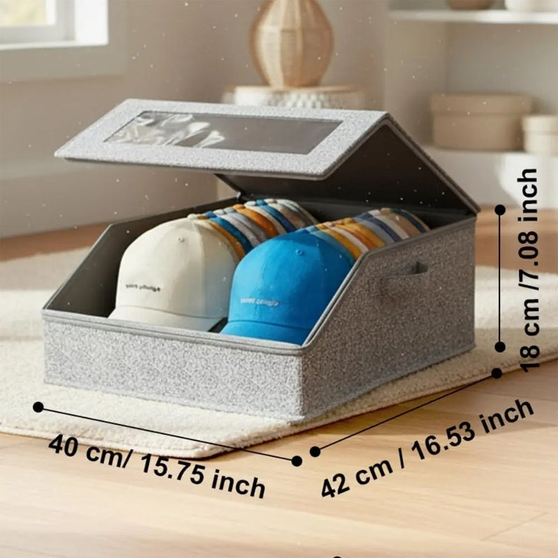 Stackable Hat Storage Box with Clear Window 24 Caps 1