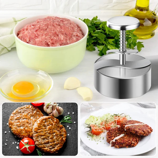 Stainless Steel Burger Press Patty Maker Set of 3 5