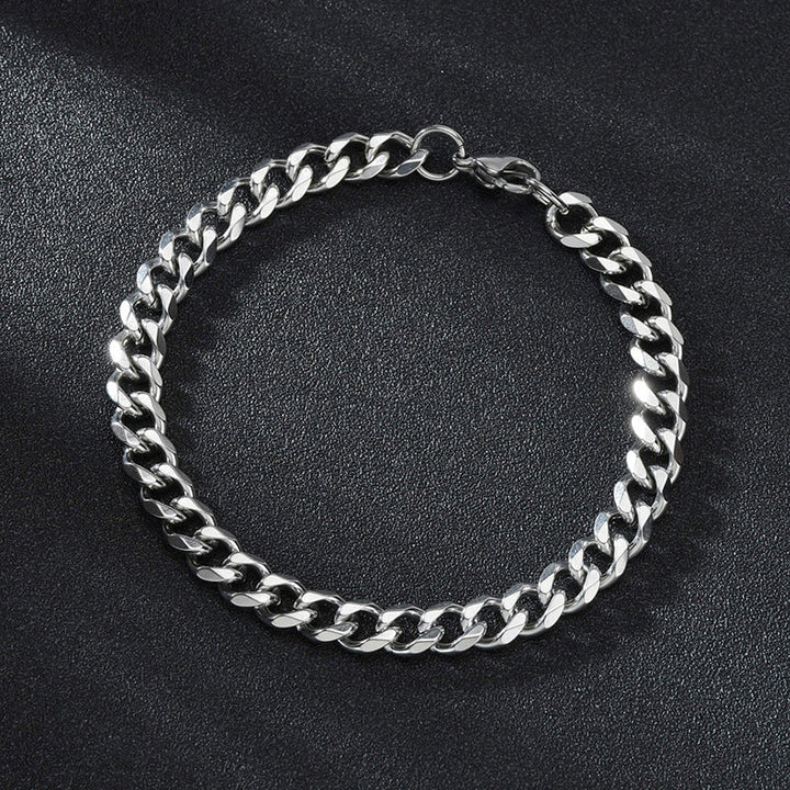 Stainless Steel Cuban Chain Bracelet 3mm Silver 1