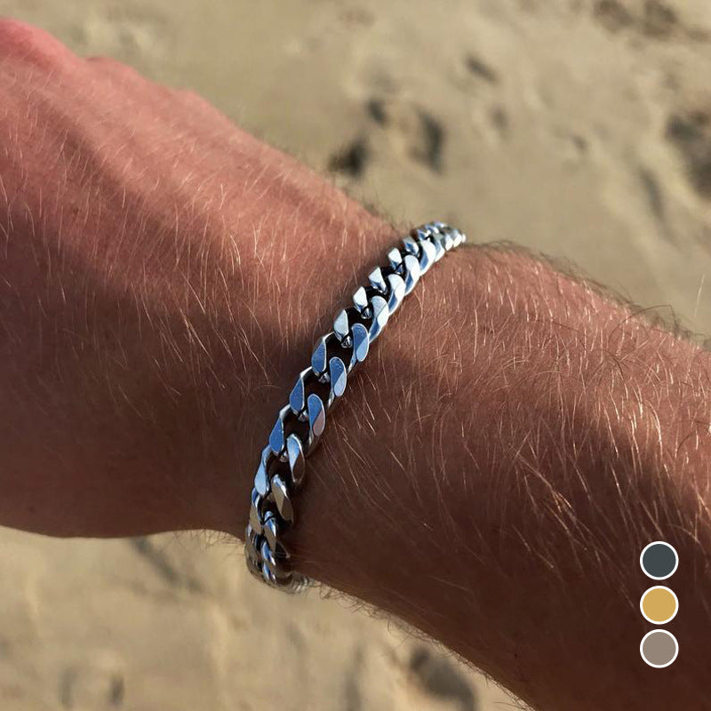 Stainless Steel Cuban Chain Bracelet 3mm Silver 3