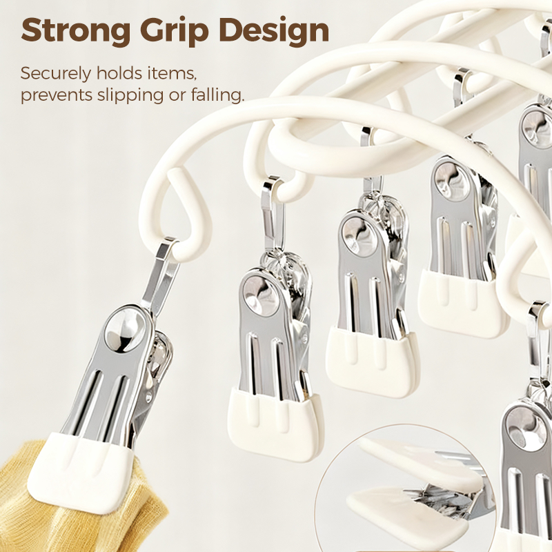 Stainless Steel Laundry Drying Rack with 20 Clips Set of 3 2