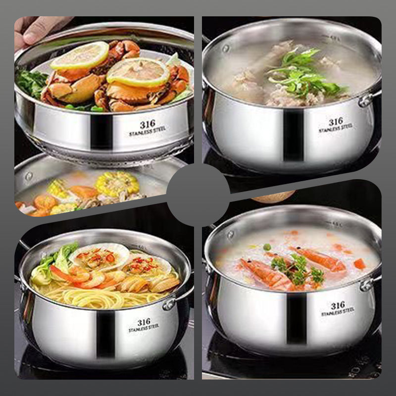 Stainless Steel Micro Pressure Stew Pot 7 Liter Set of 2 5