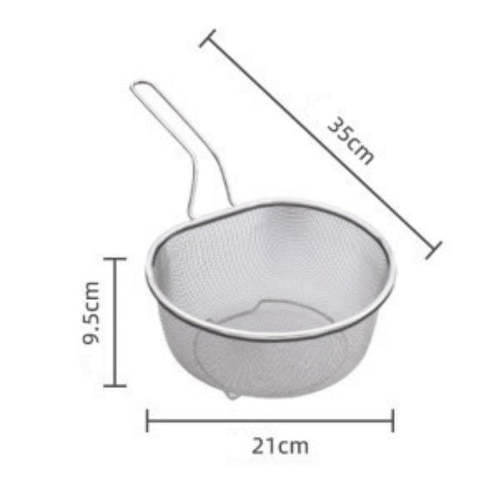 Stainless Steel Strainer Basket with Handle Fine or Coarse Mesh Coarse Mesh 2