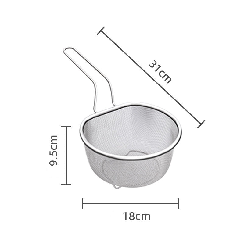 Stainless Steel Strainer Basket with Handle Fine or Coarse Mesh Fine Mesh 1
