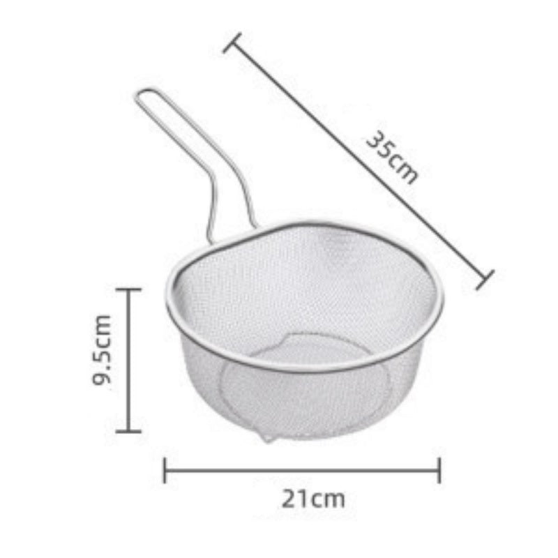 Stainless Steel Strainer Basket with Handle Fine or Coarse Mesh Fine Mesh 2