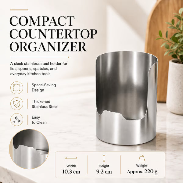 Stainless Steel Utensil and Pot Lid Holder Set of 2 5