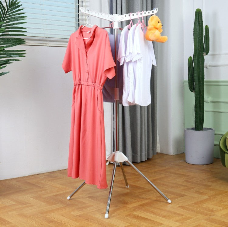 Standing Clothes Drying Rack Folding Stainless Steel 1 to 3 Layer 2