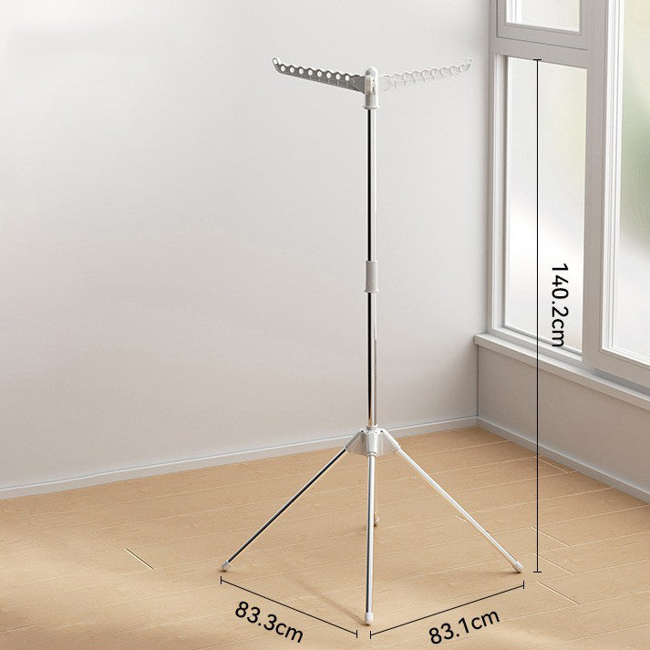 Standing Clothes Drying Rack Folding Stainless Steel 1 to 3 Layer Single Layer 1