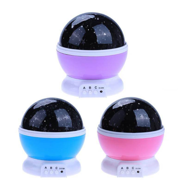 Star Projector Night Light Rotating 4.7 Inch Set of 3 2