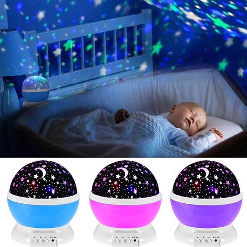 Star Projector Night Light Rotating 4.7 Inch Set of 3 4