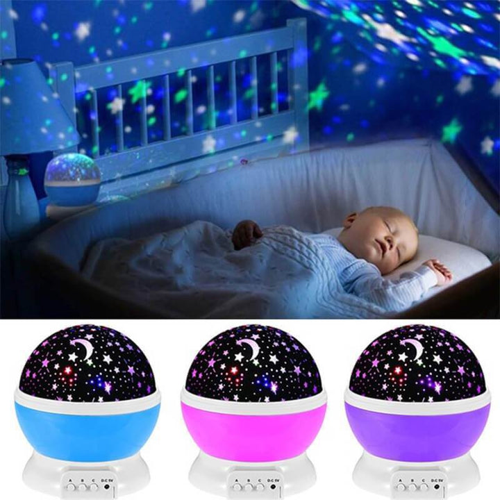 Star Projector Night Light Rotating 4.7 Inch Set of 3 4