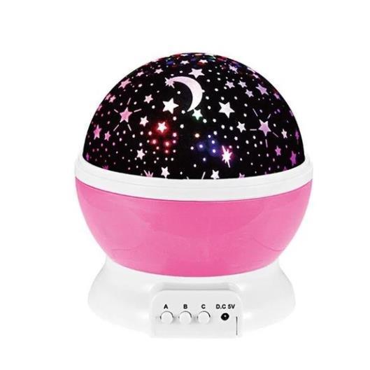 Star Projector Night Light Rotating 4.7 Inch Set of 3 Pink 1
