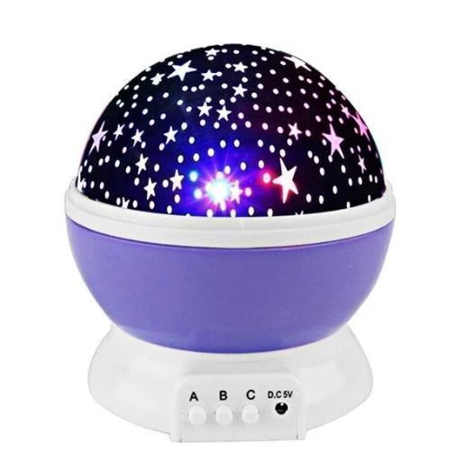 Star Projector Night Light Rotating 4.7 Inch Set of 3 Purple 1