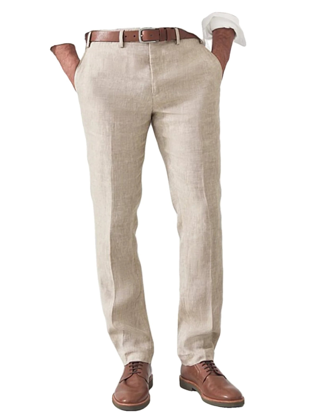 Straight Leg Smart Casual Pants on white