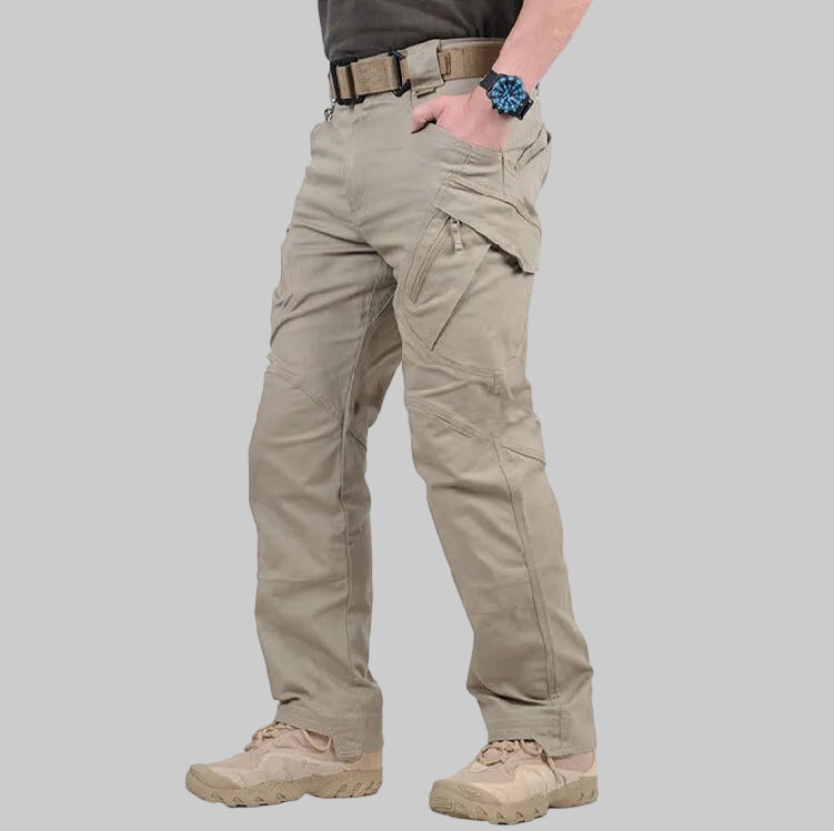 Straight Leg Utility Cargo Pants Beige 1