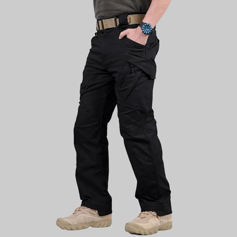 Straight Leg Utility Cargo Pants Black 1