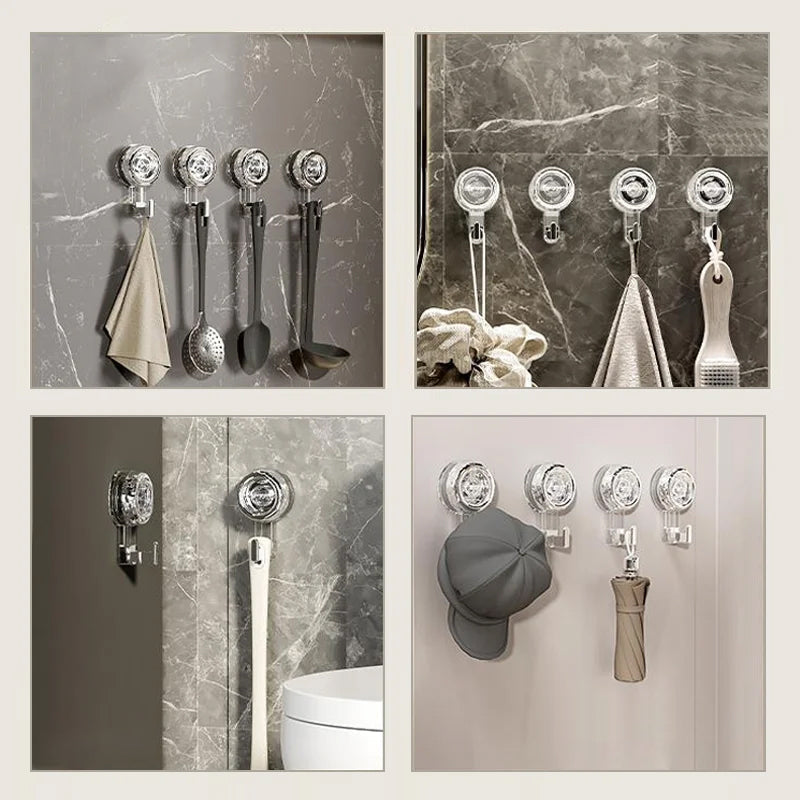 Suction Cup Hooks Twist Lock 3.9 Inch Set of 3 or 5 4