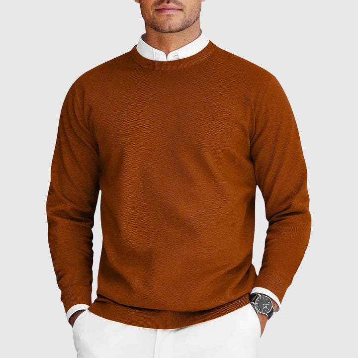 Tailored Knit Crew Neck Sweater Set of 2 Rust 1
