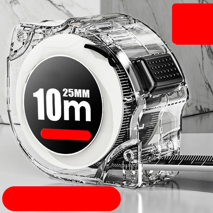 Tape Measure 32.8 ft Clear Case Black Gold 1