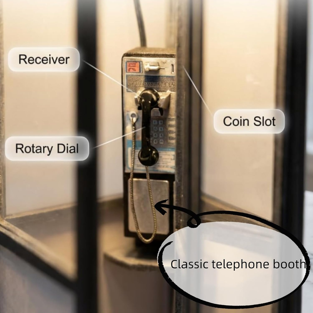 Telephone Booth Table Lamp Vintage LED Night Light 1