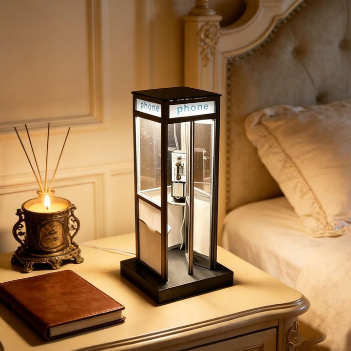 Telephone Booth Table Lamp Vintage LED Night Light Classic 1