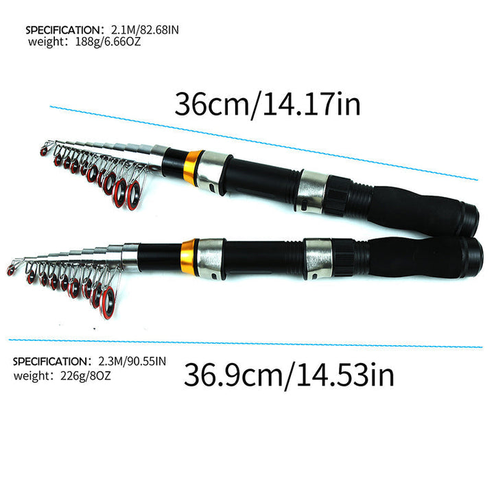 Telescopic Fishing Rod and Reel Set with Bag 1