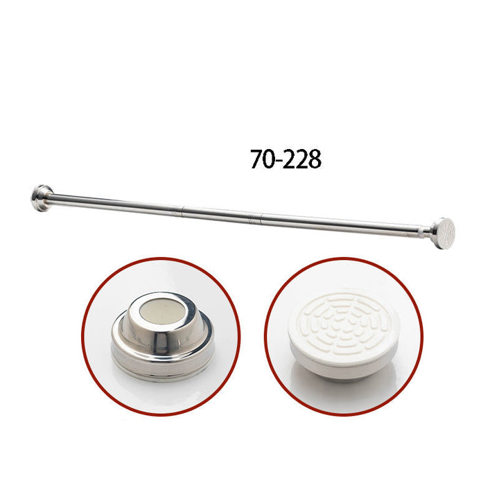Tension Rod No Drill Adjustable 28.1 to 102.8 Inch Stainless Steel 77.8 to 90.2 Inches 1