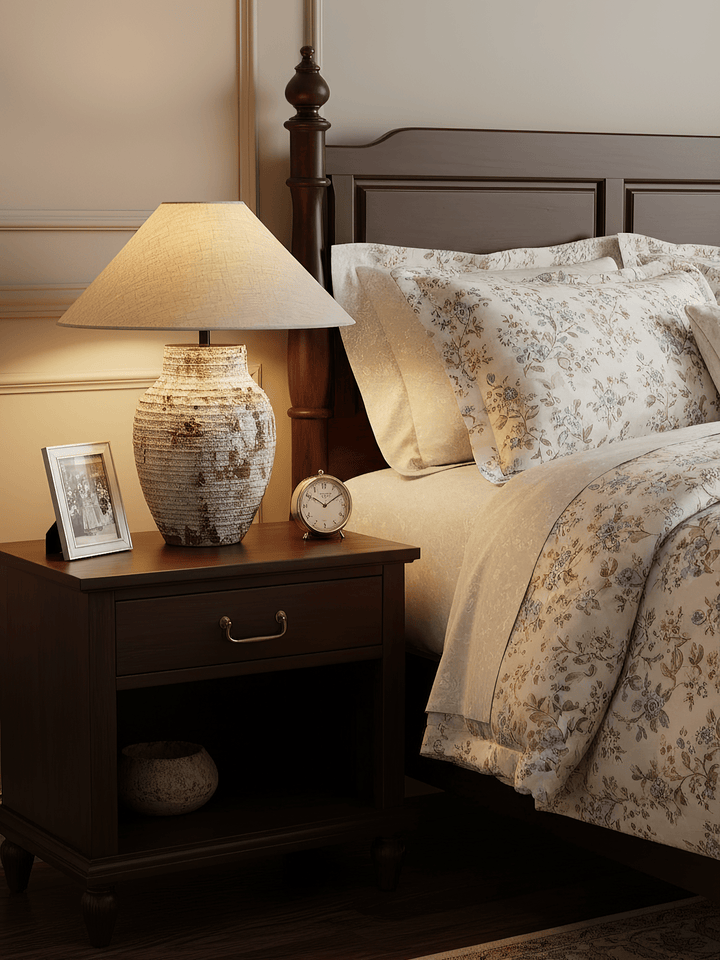 Textured Clay Table Lamp Terracotta and Beige 19.7 in Set of 3 4