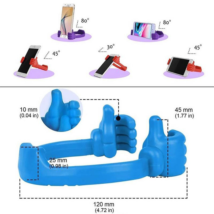 Thumbs Up Phone Stand Flexible Plastic 3.7 x 4.5 Inches 1